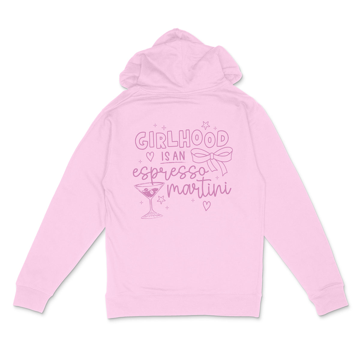 Girlhood Martinis Front and Back Midweight Sweat Set Hoodie
