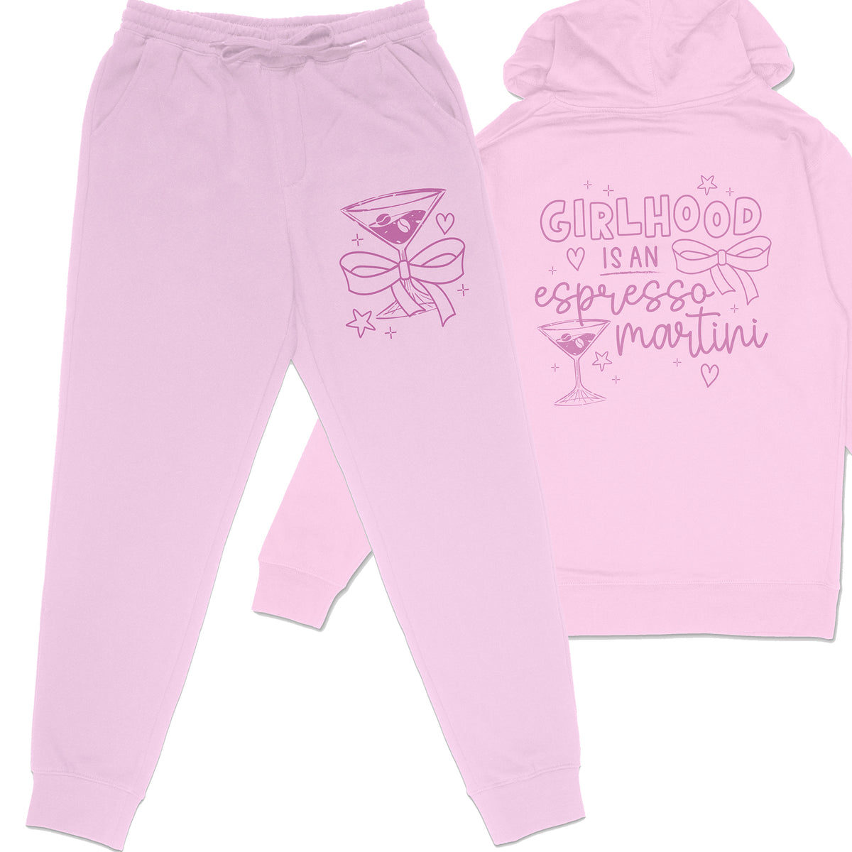 Girlhood Martinis Midweight Sweat Set Fleece Sweatpants