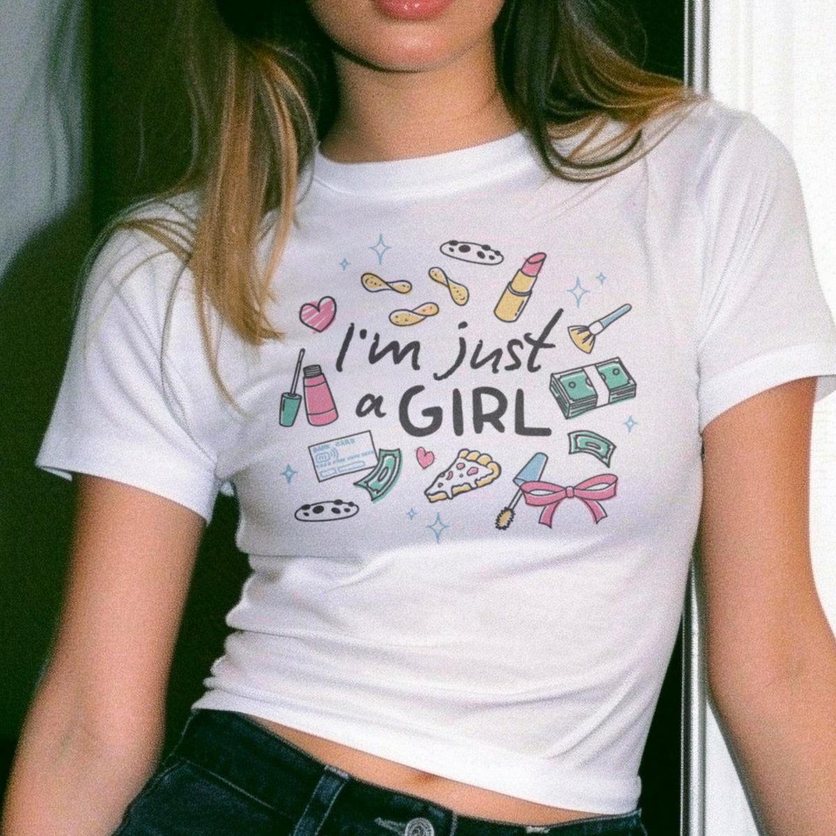 Girly Doodles Micro Rib Baby Tee