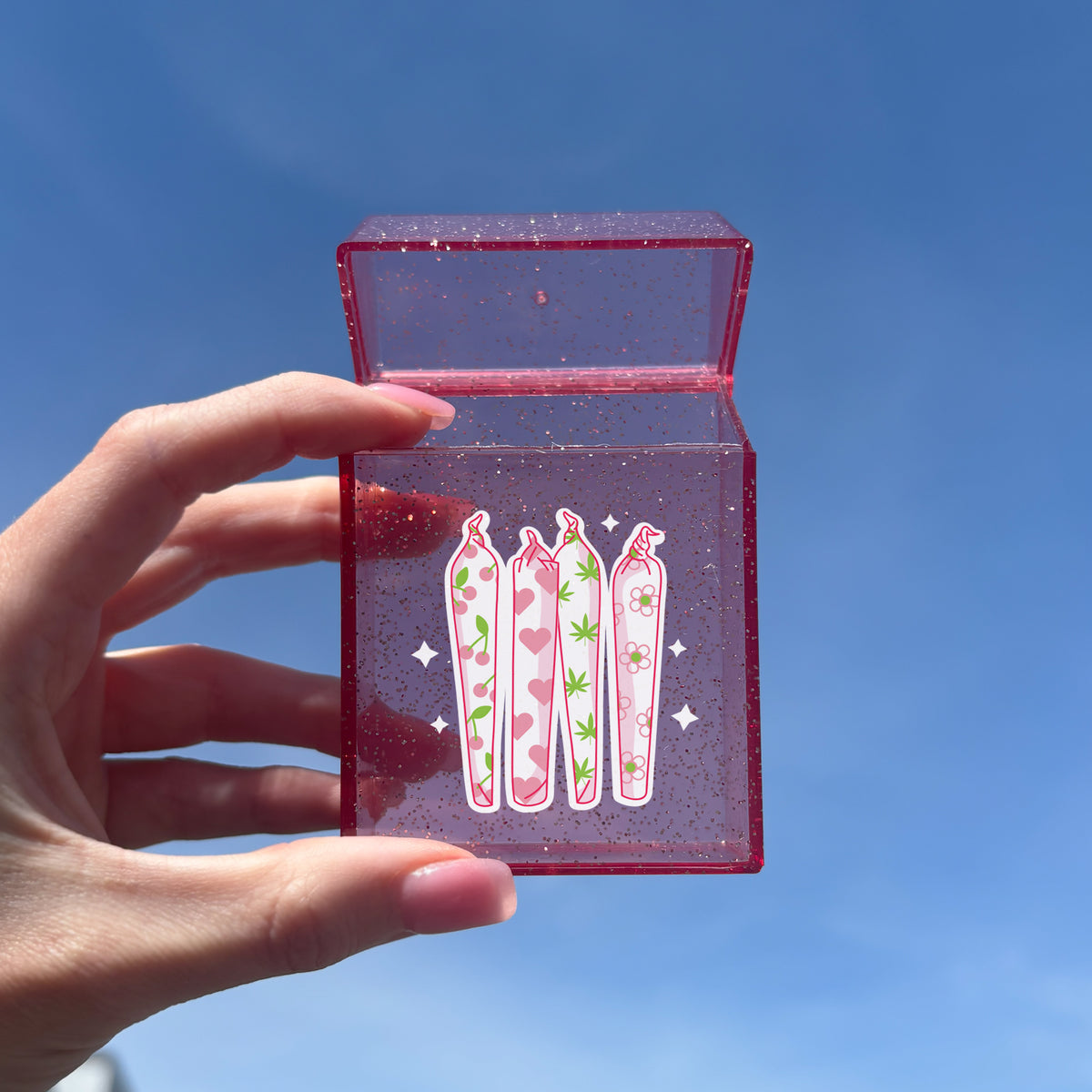 Girly Row of Joints Glitter Case