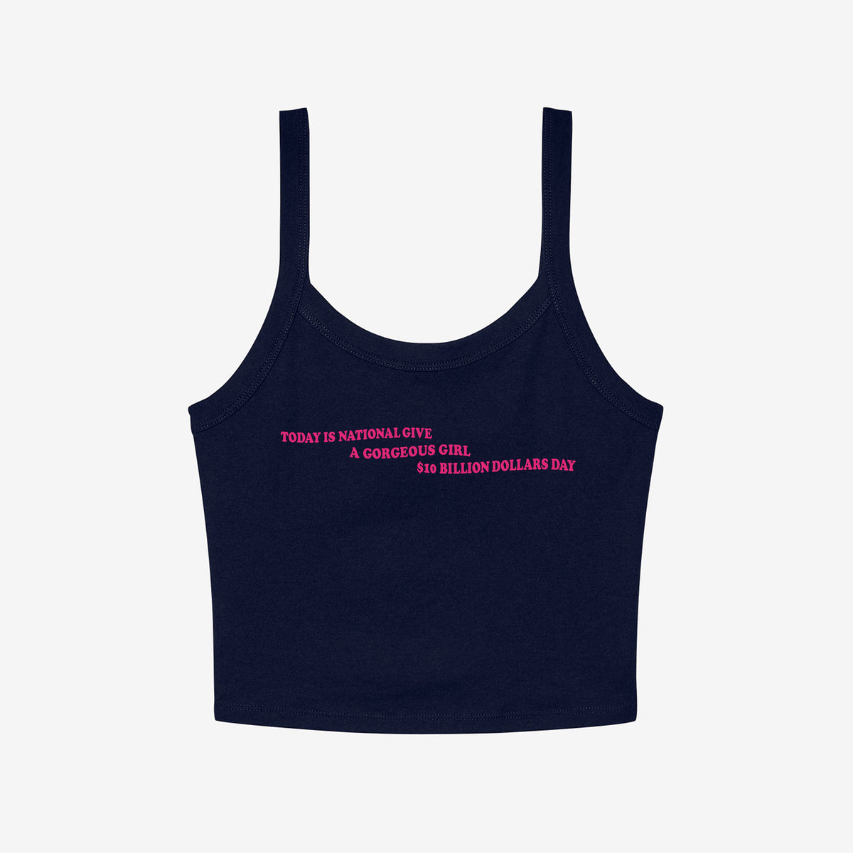 Gorgeous Girl Micro Rib Spaghetti Strap Tank