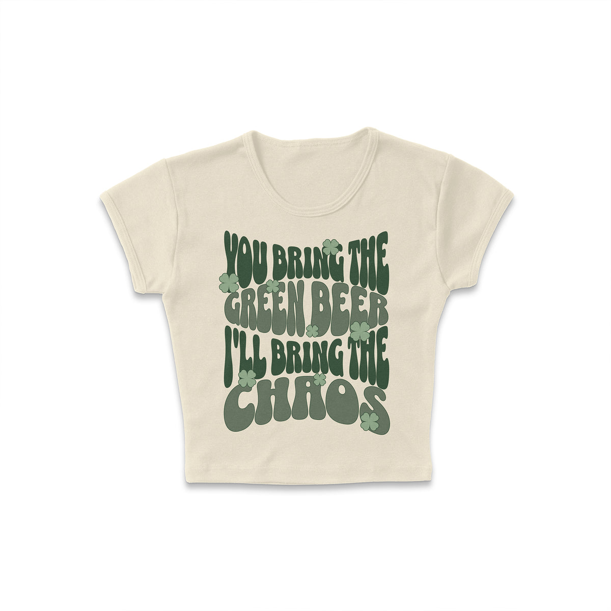 Green Beer Chaos Micro Rib Baby Tee