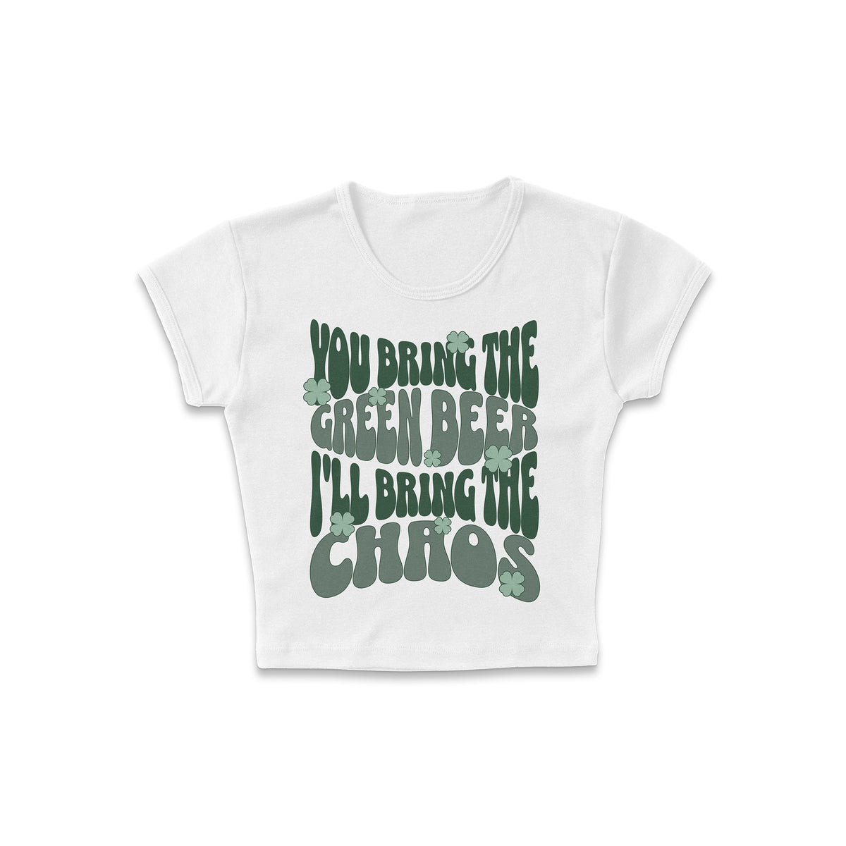 Green Beer Chaos Micro Rib Baby Tee