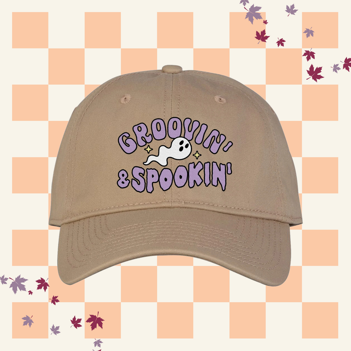 Groovin&#39; and Spookin&#39; Embroidered Classic Twill Cap