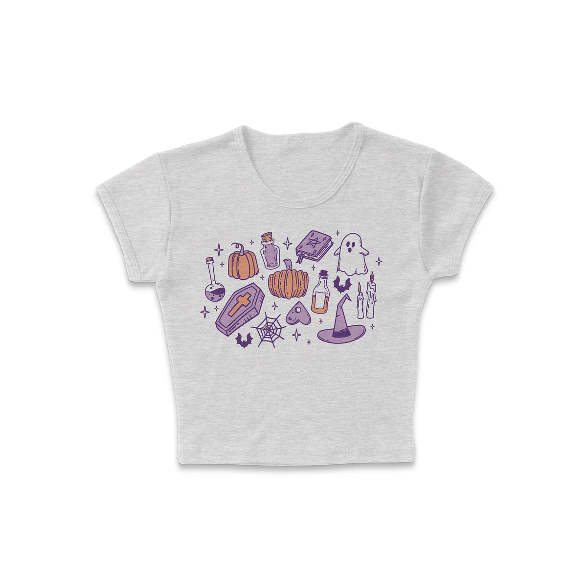 Halloween Doodles Micro Rib Baby Tee