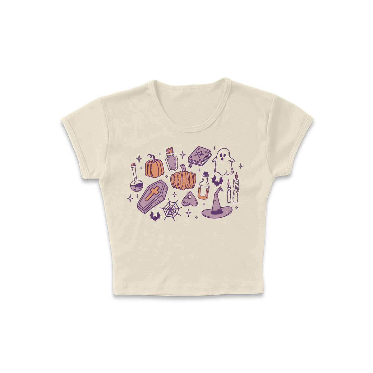 Halloween Doodles Micro Rib Baby Tee