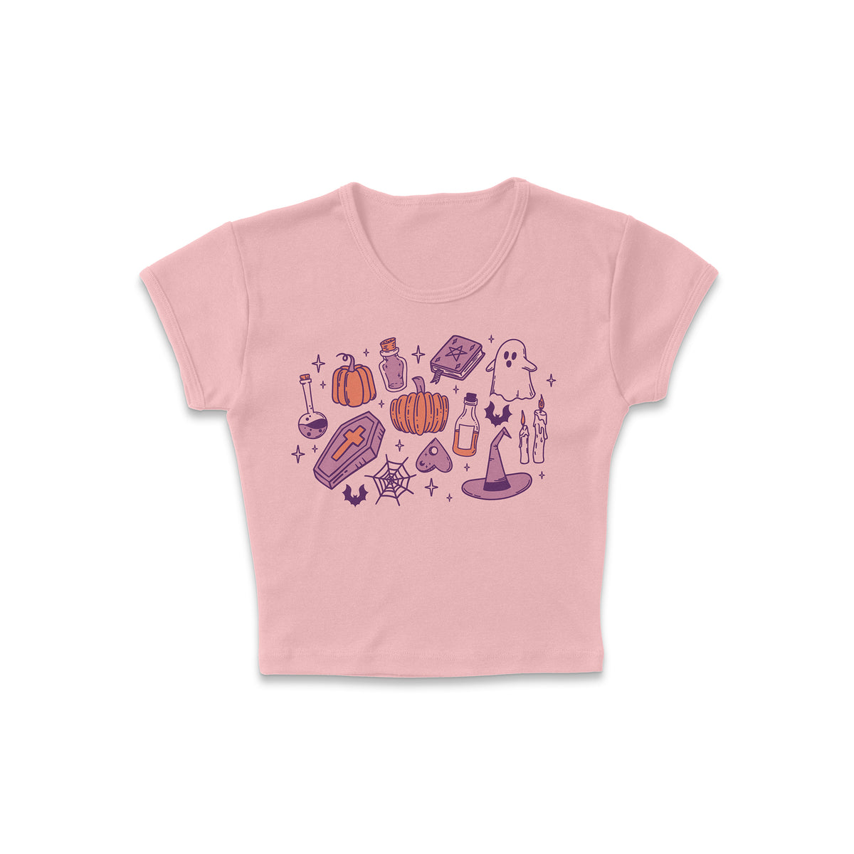 Halloween Doodles Micro Rib Baby Tee