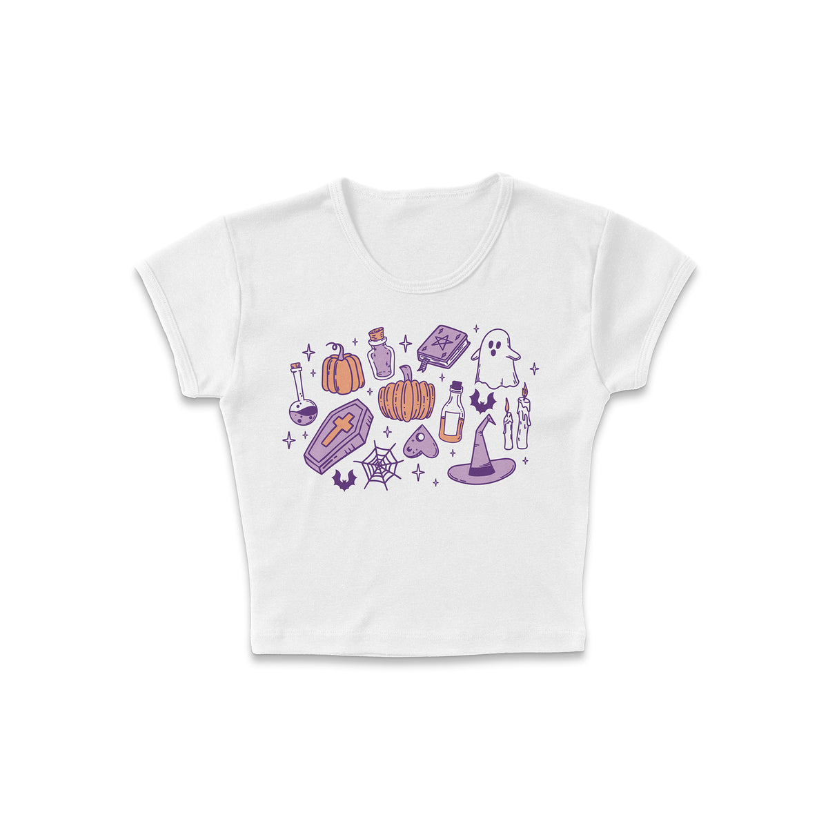 Halloween Doodles Micro Rib Baby Tee
