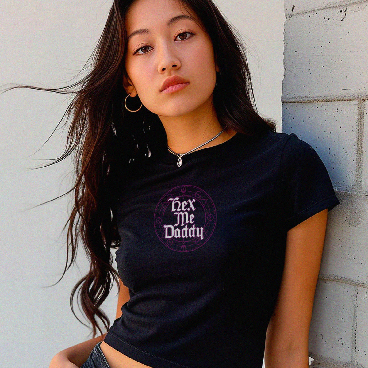 Hex Me Micro Rib Baby Tee