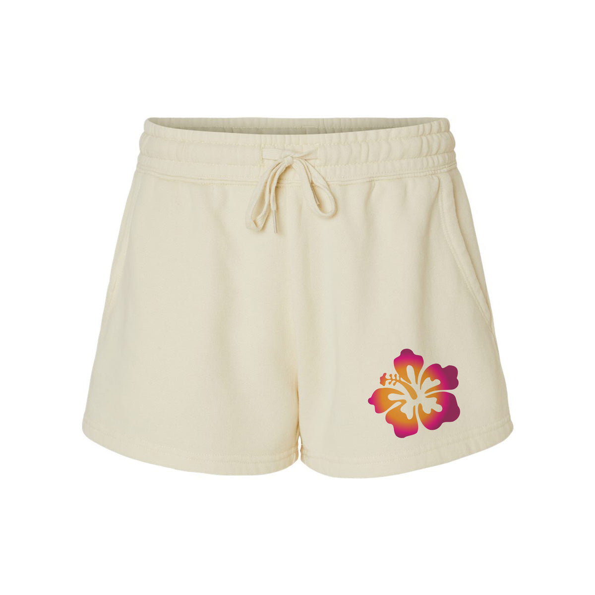 Hibiscus Flower Fleece Shorts