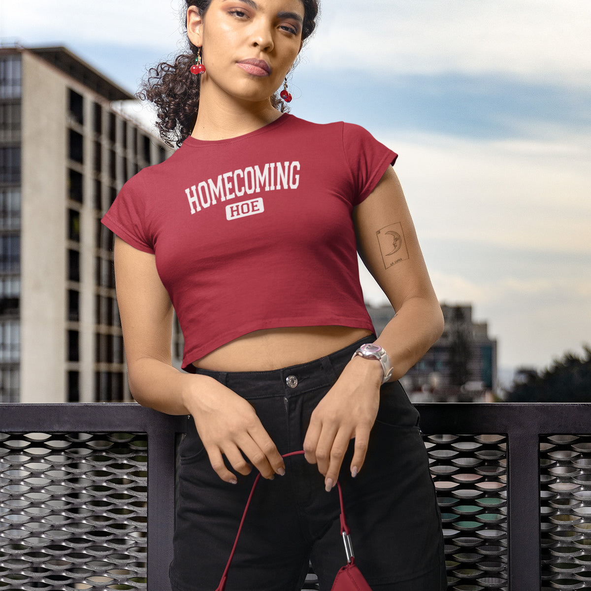 Homecoming Hoe Micro Rib Baby Tee HX