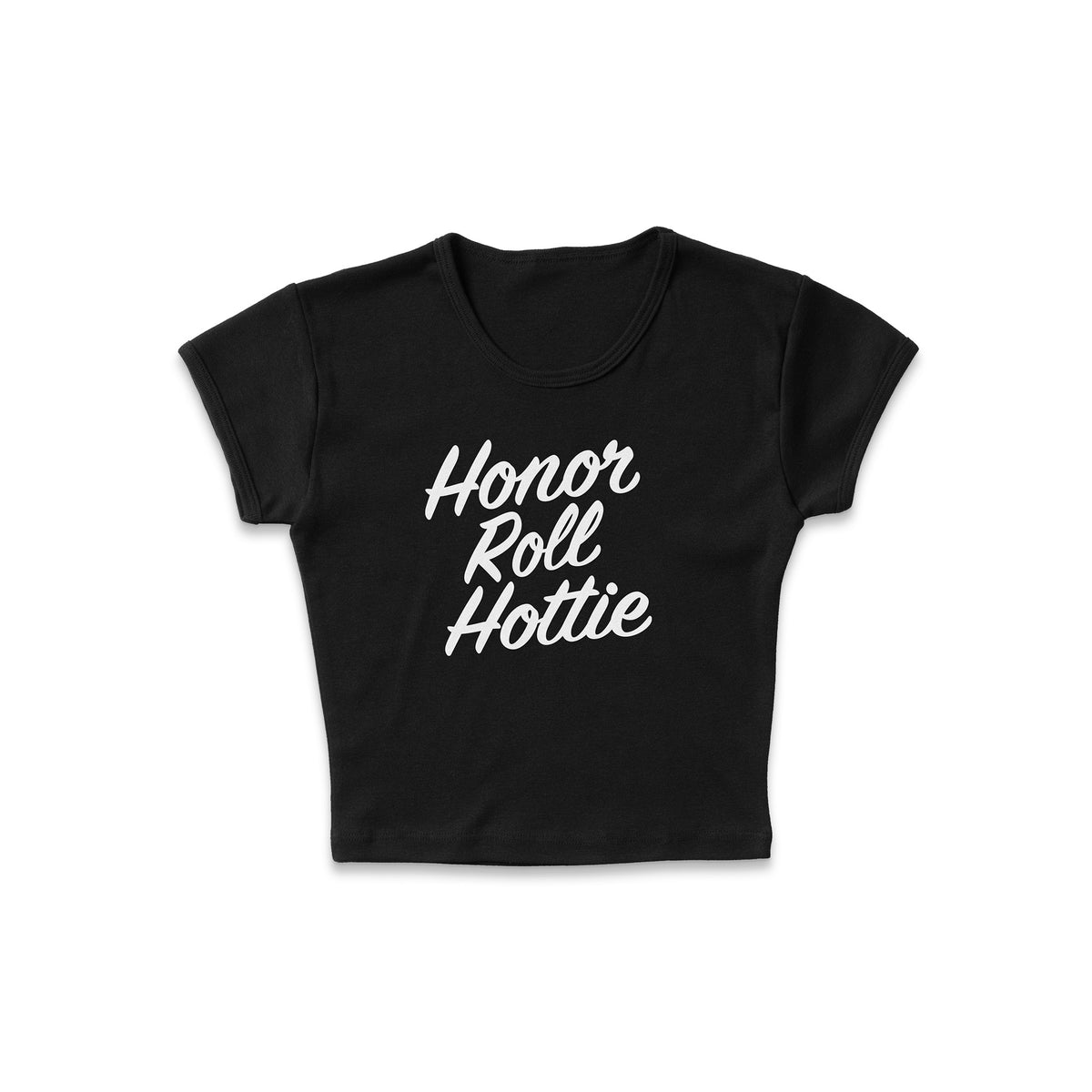 Honor Roll Hottie Micro Rib Baby Tee HX