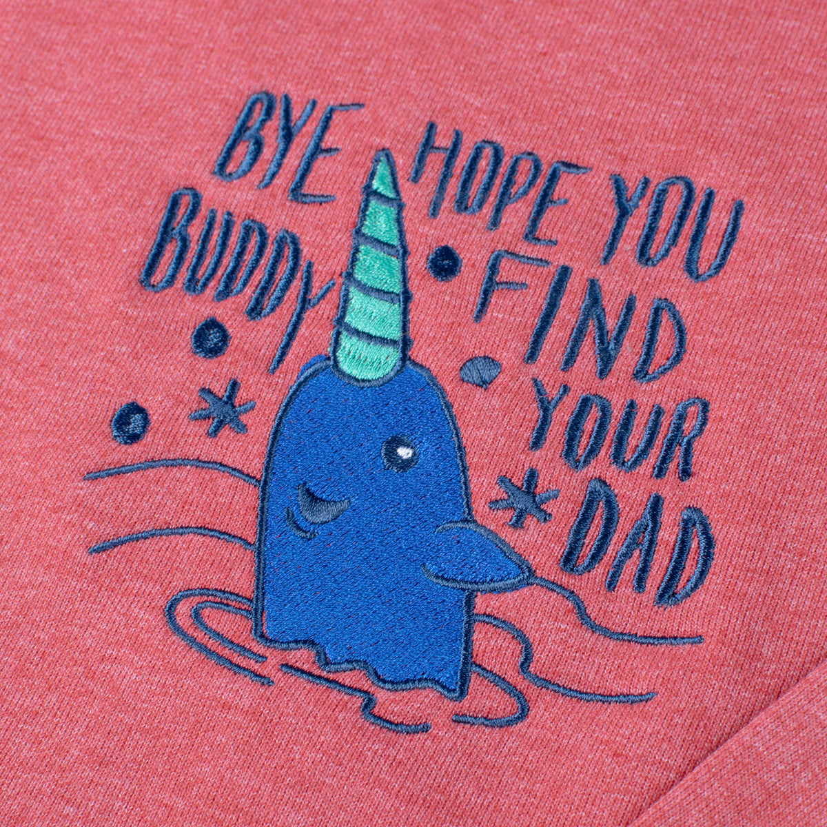 Christmas Whale Embroidered Sweatshirt