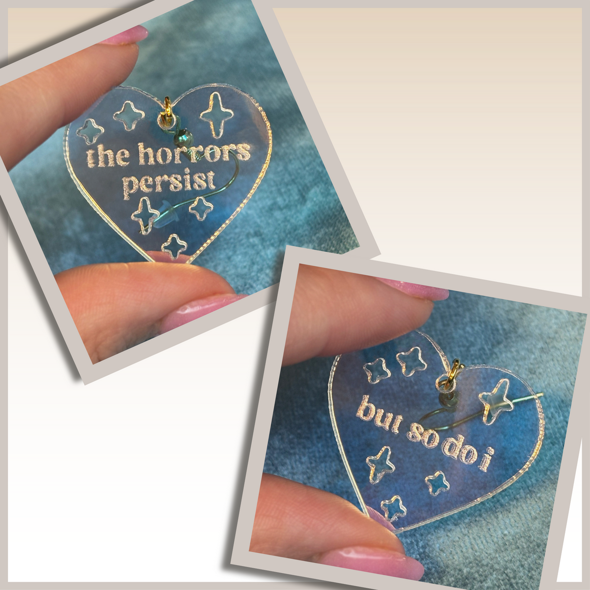 Horrors Persist Heart-Shaped Earrings