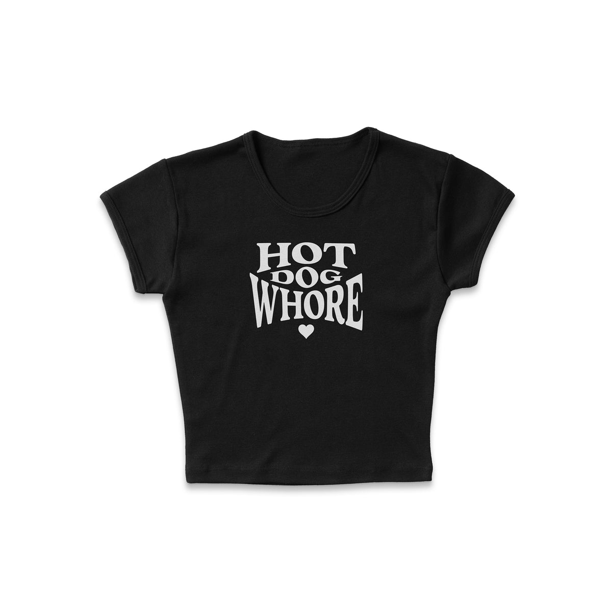 Hot Dog Whore Micro Rib Baby Tee HX