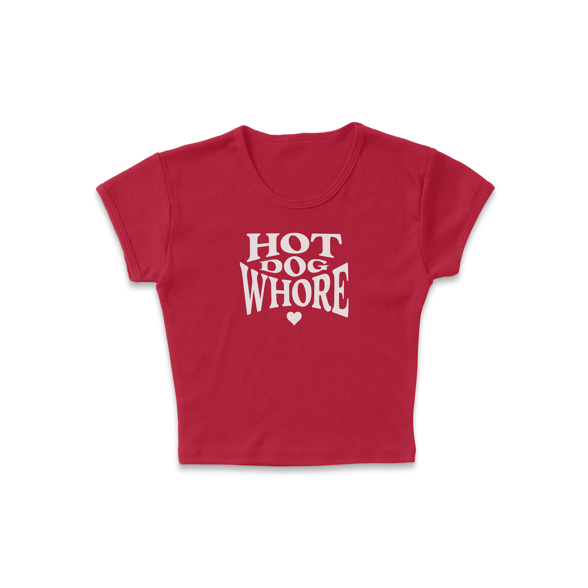 Hot Dog Whore Micro Rib Baby Tee HX