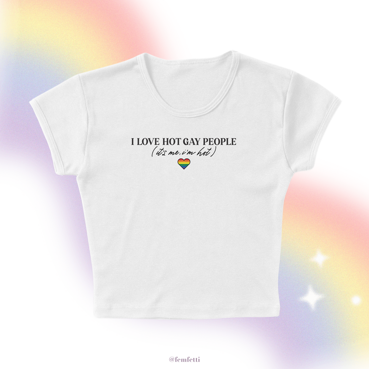 Hot Gay People Micro Rib Baby Tee