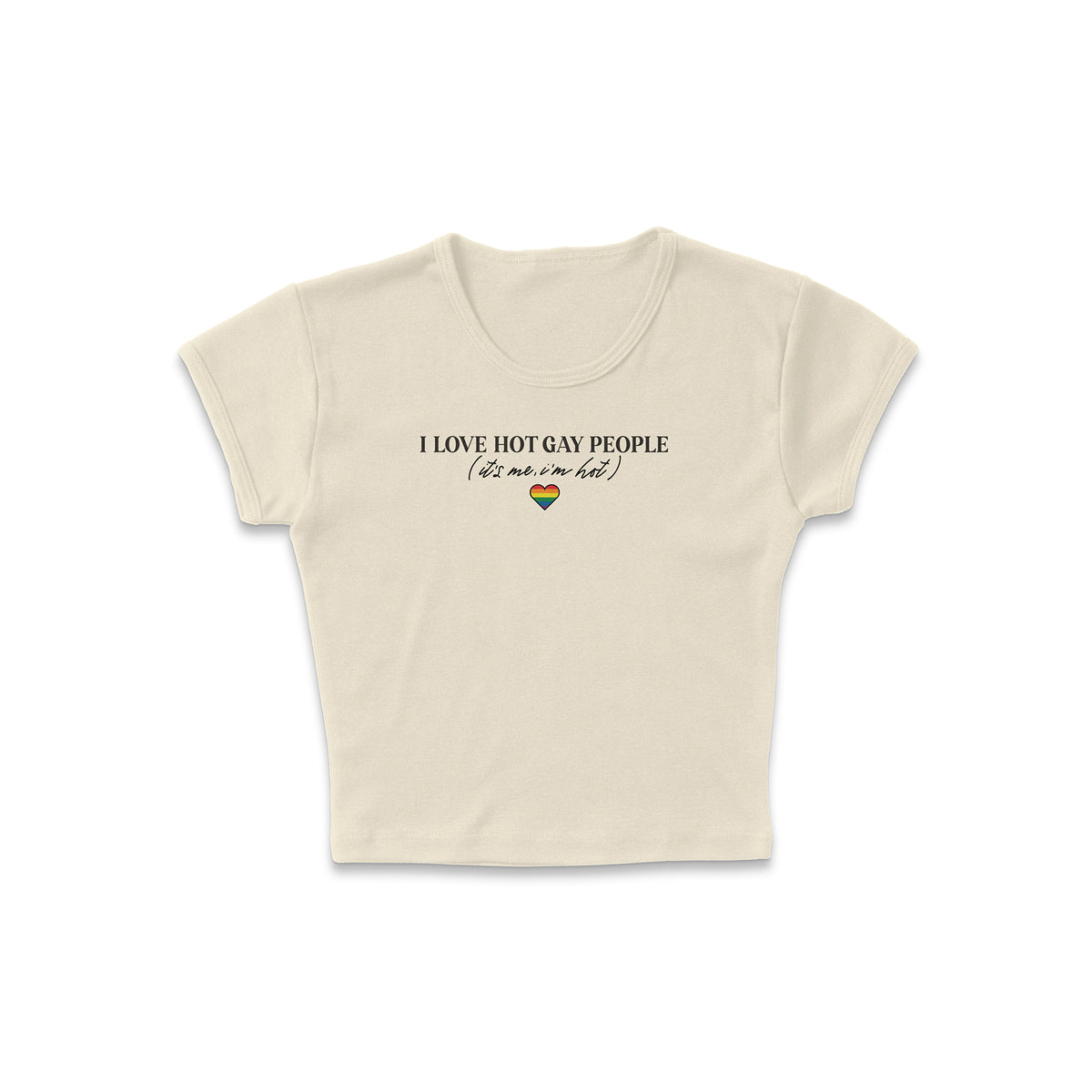 Hot Gay People Micro Rib Baby Tee