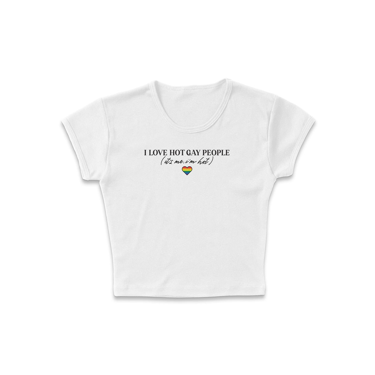 Hot Gay People Micro Rib Baby Tee