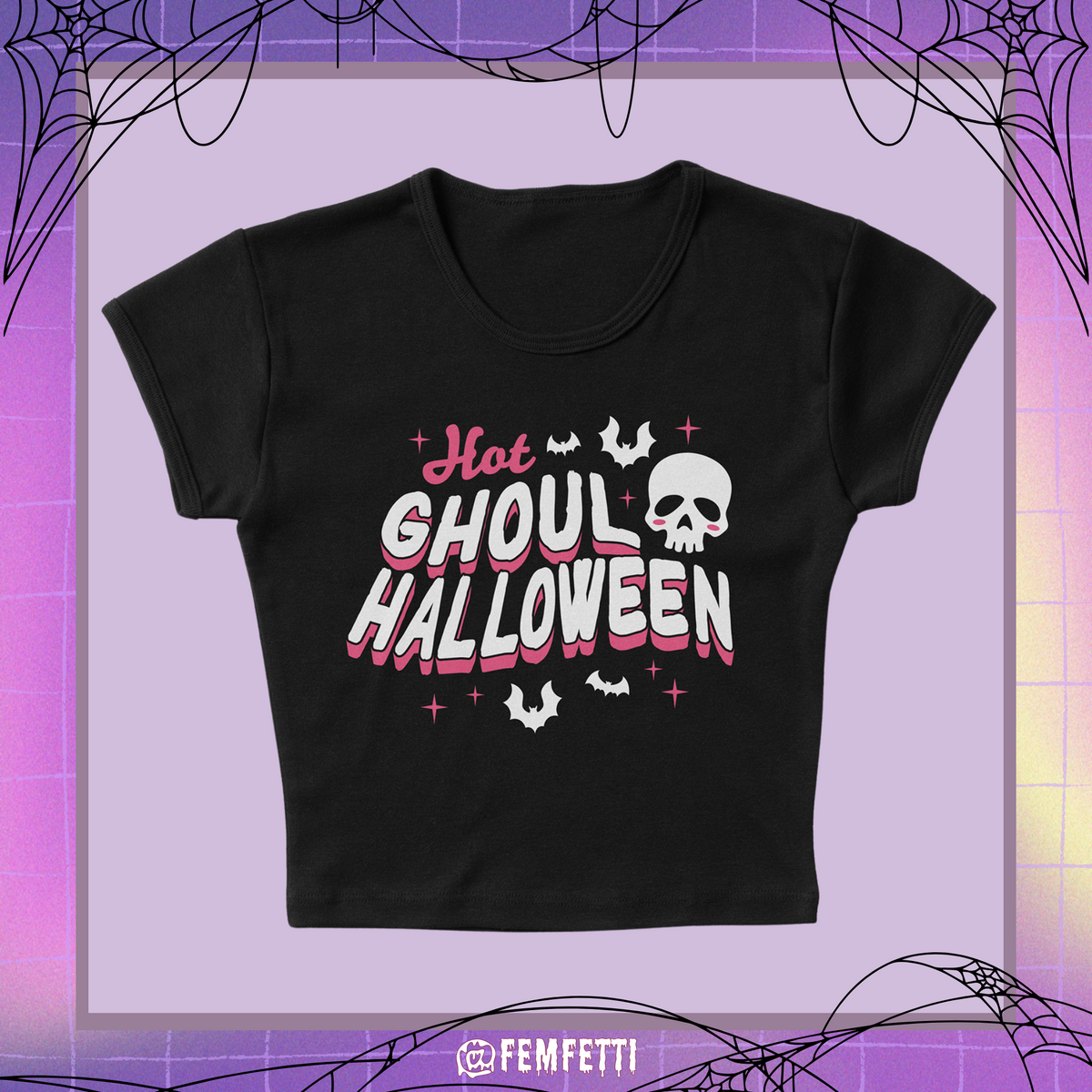 Hot Ghoul Halloween Micro Rib Baby Tee