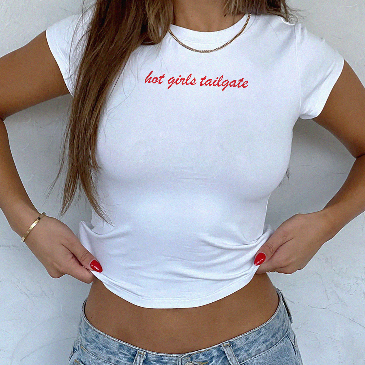Hot Girls Tailgate Micro Rib Baby Tee