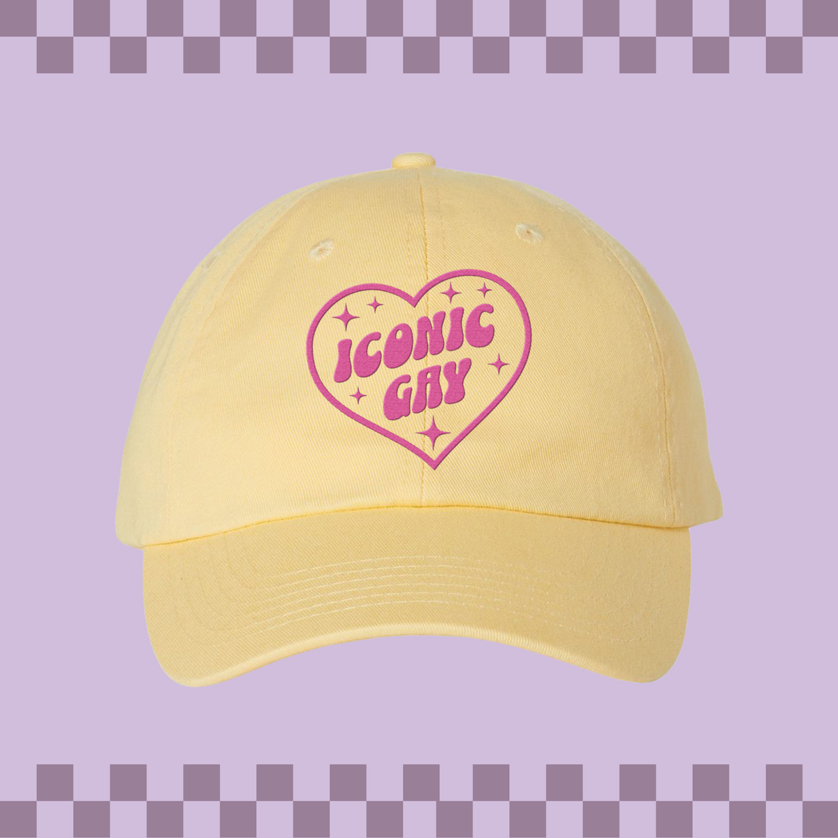 Iconic Gay Embroidered Bio-Washed Classic Dad Hat