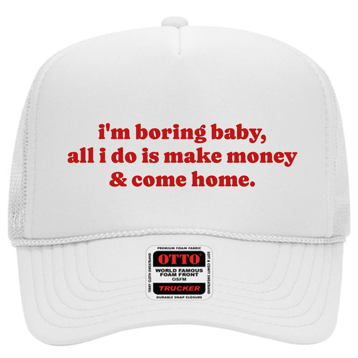 I&#39;m Boring Mesh Back Trucker Hat