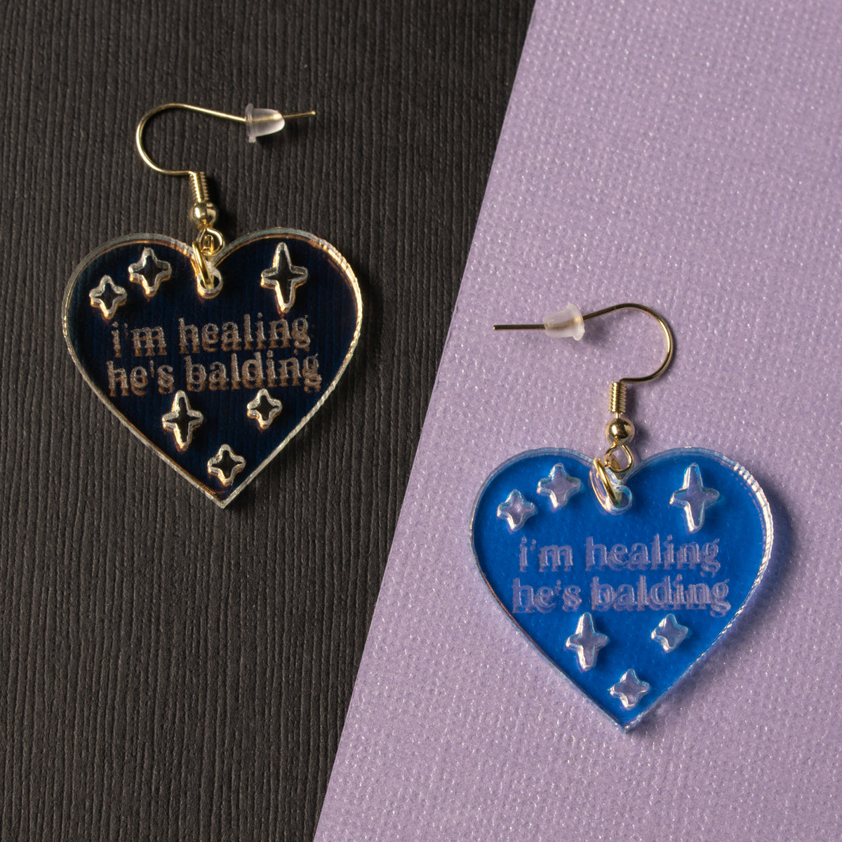 I&#39;m Healing Heart-Shaped Earrings