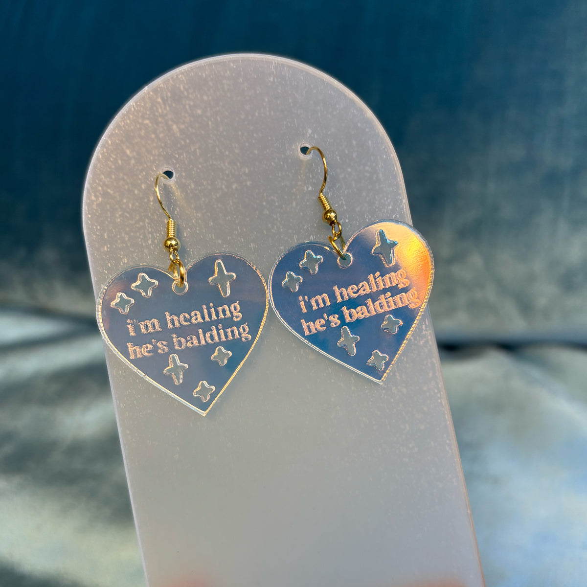 I&#39;m Healing Heart-Shaped Earrings