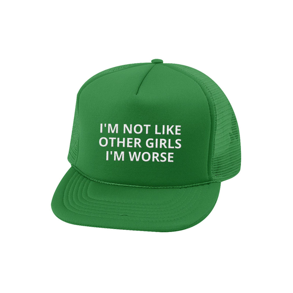 I&#39;m Worse Embroidered Trucker Summer Mesh Cap