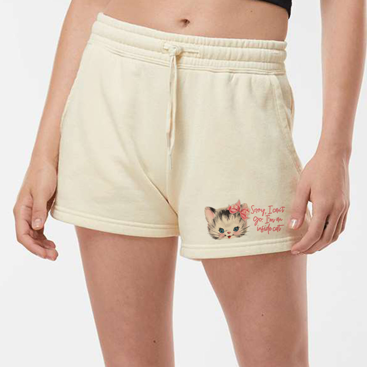 Inside Cat Fleece Shorts