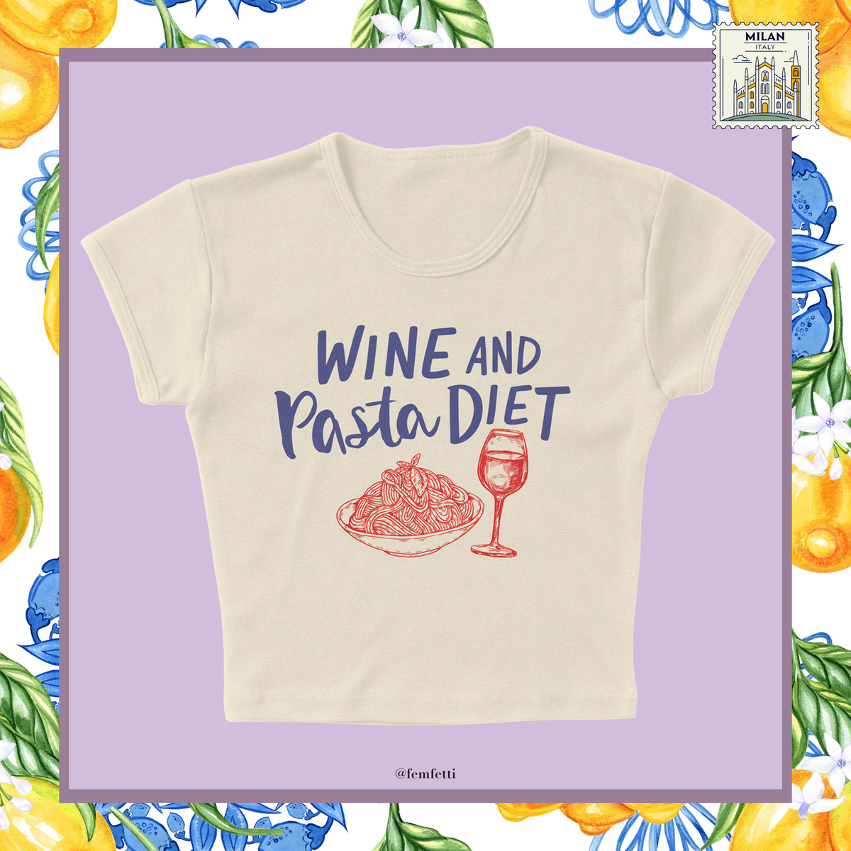 Italian Diet Micro Rib Baby Tee