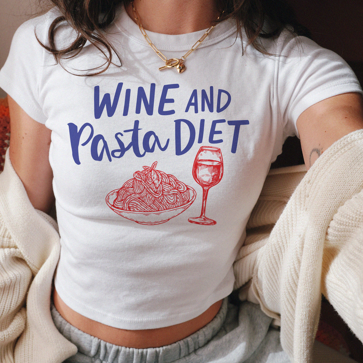 Italian Diet Micro Rib Baby Tee