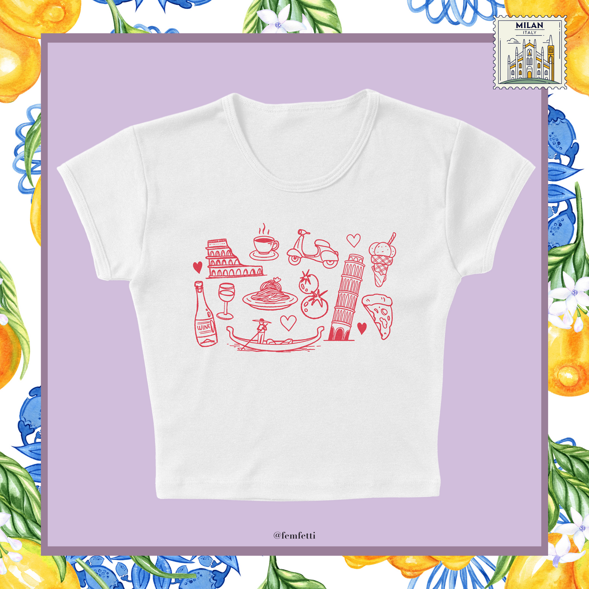 Italian Doodles Micro Rib Baby Tee