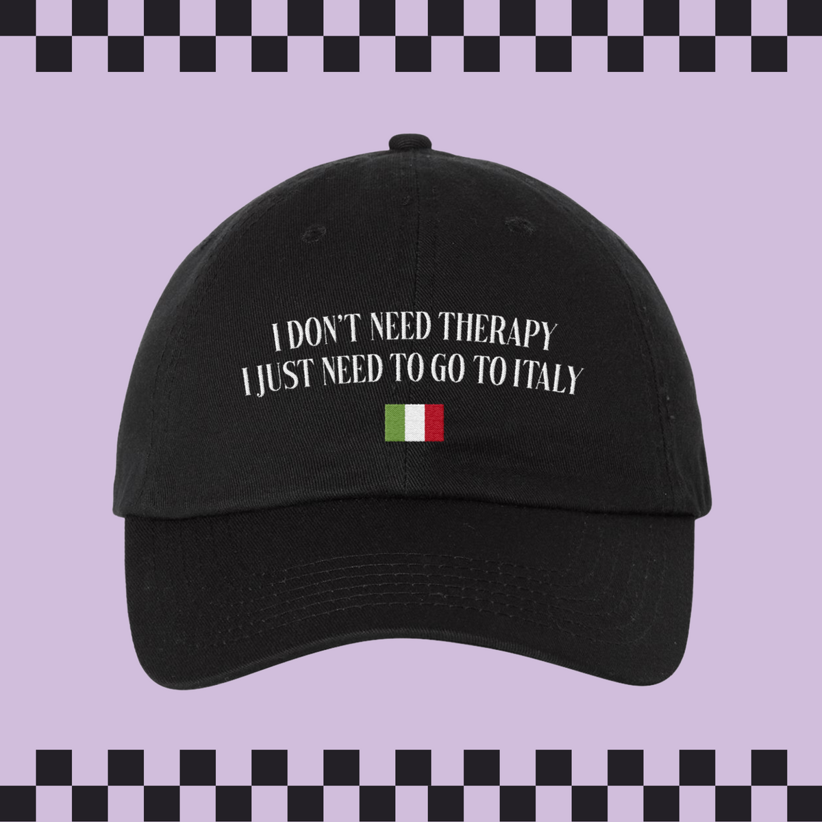 Trip to Italy Embroidered Bio-Washed Classic Dad Hat