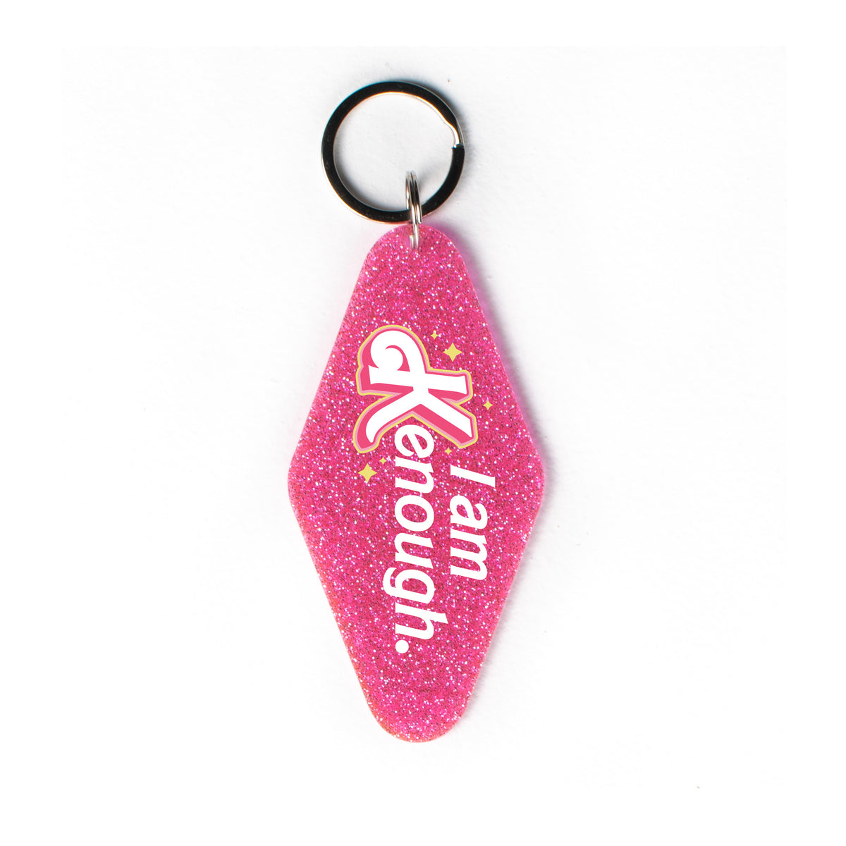 I am Kenough Glitter Keychain