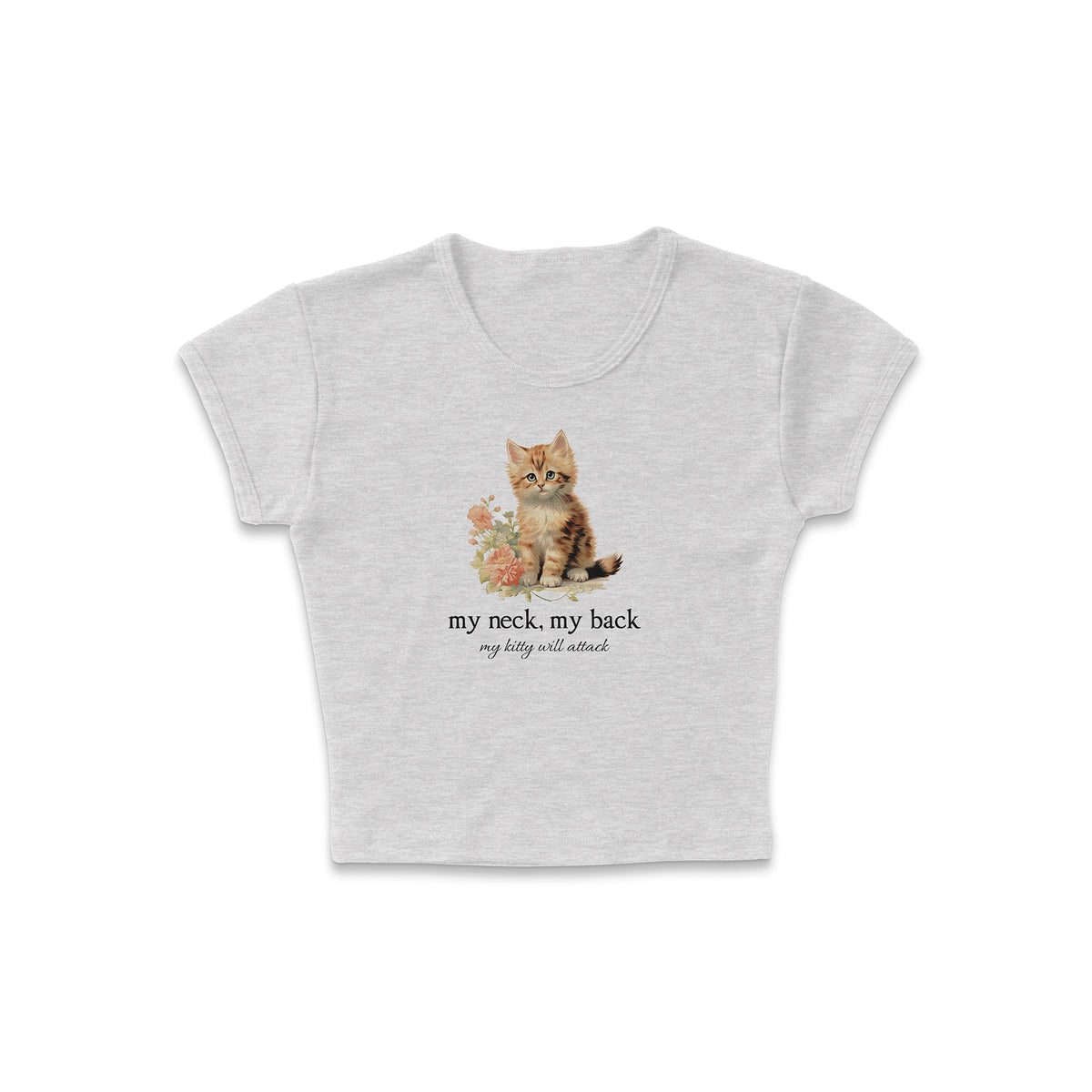 Kitty Attack Micro Rib Baby Tee