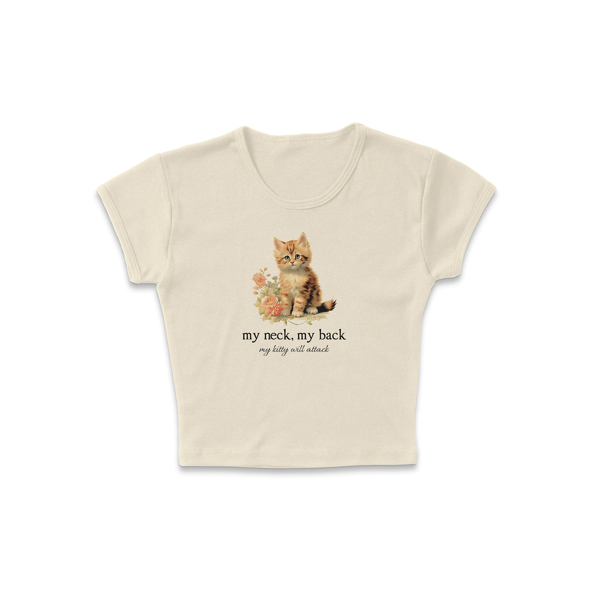 Kitty Attack Micro Rib Baby Tee