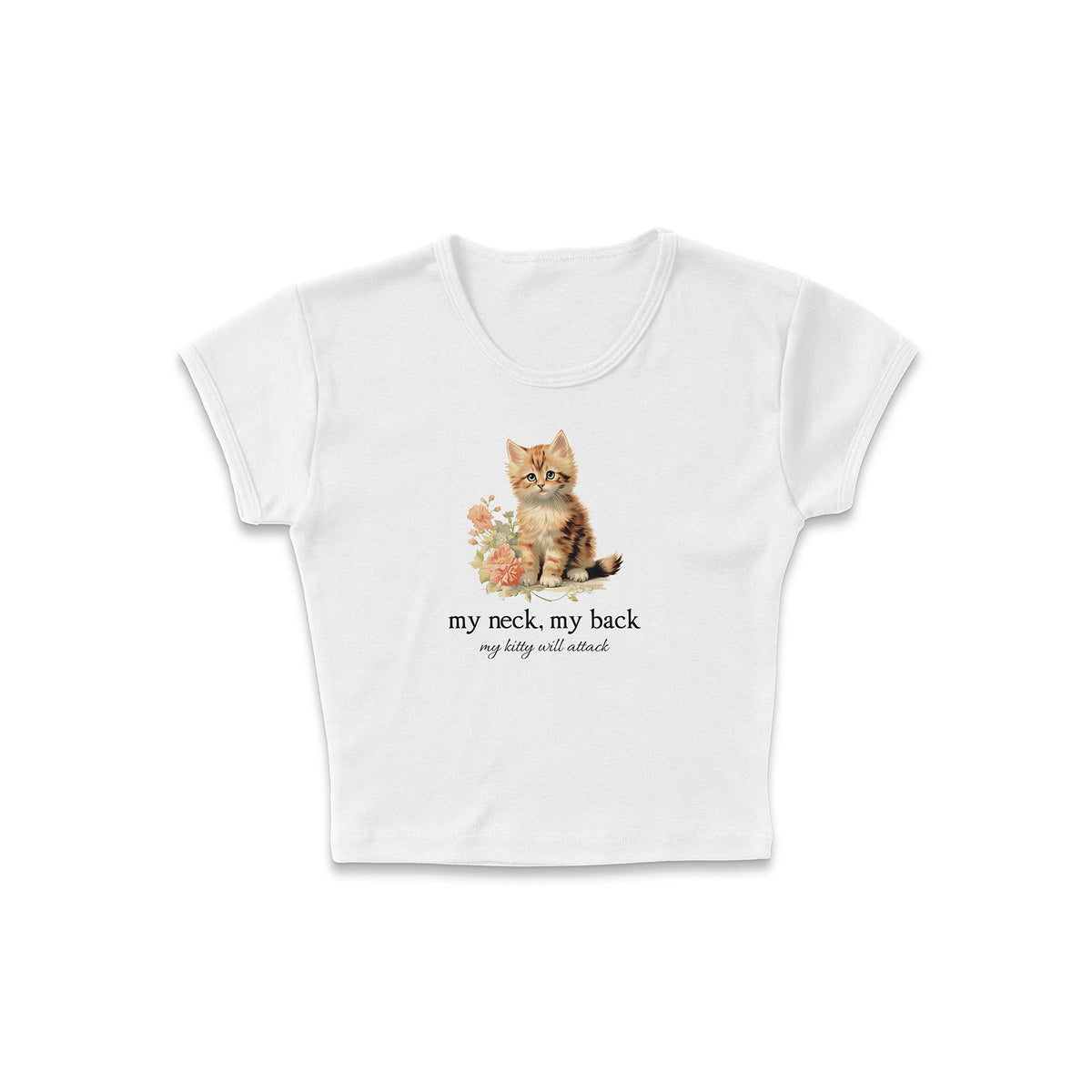 Kitty Attack Micro Rib Baby Tee