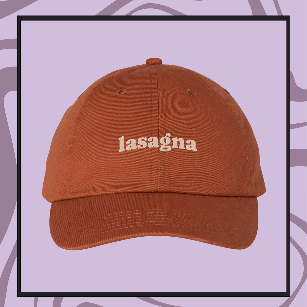 Lasagna Arch Embroidered Bio-Washed Classic Dad Hat