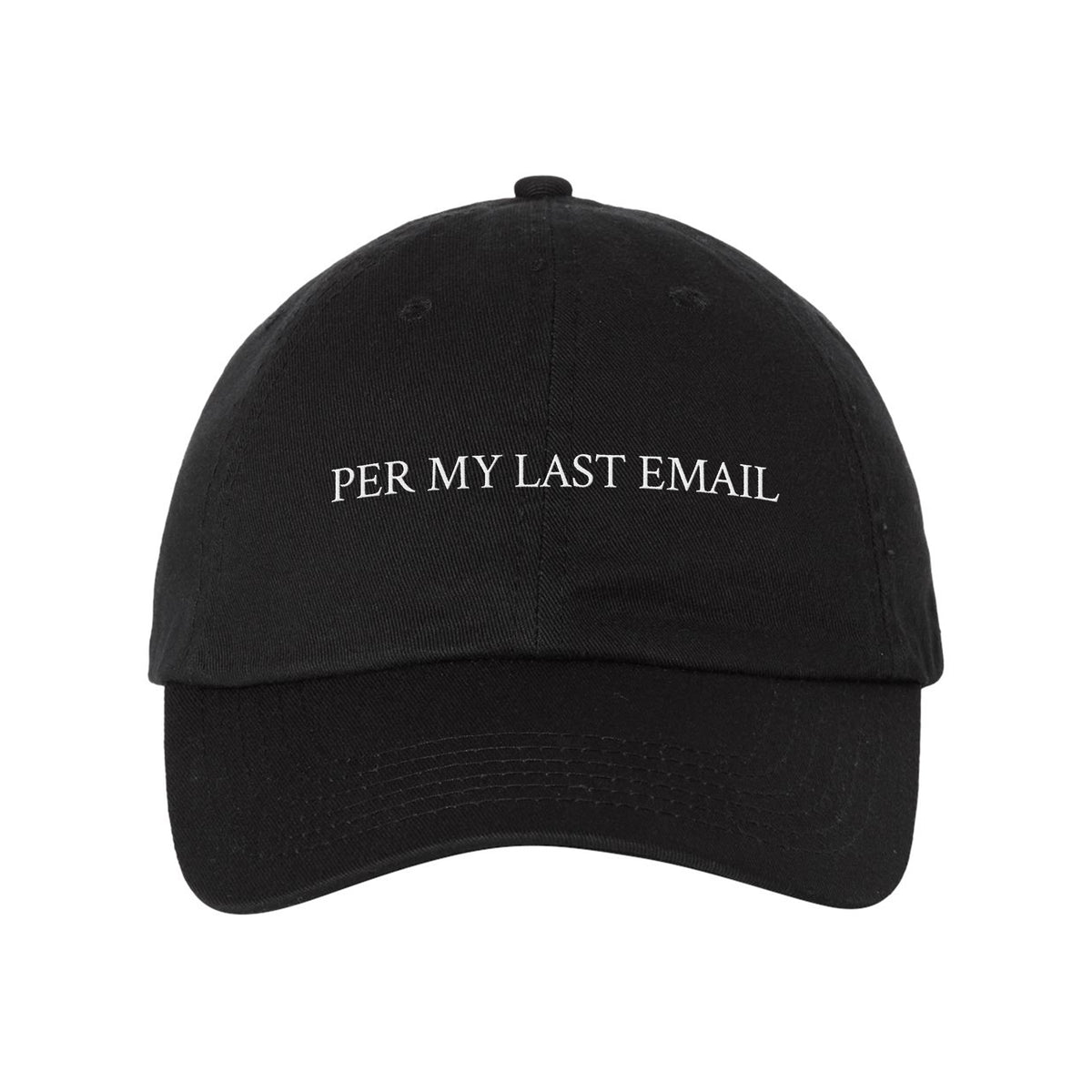 Last Email Embroidered Bio-Washed Classic Dad Hat