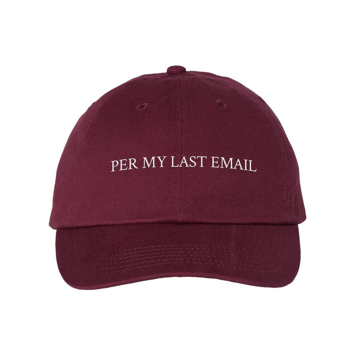 Last Email Embroidered Bio-Washed Classic Dad Hat