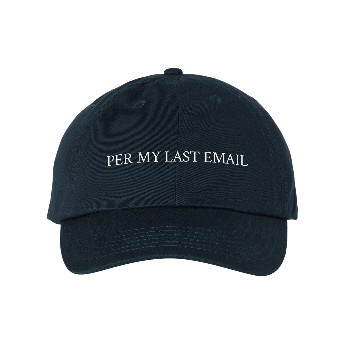 Last Email Embroidered Bio-Washed Classic Dad Hat