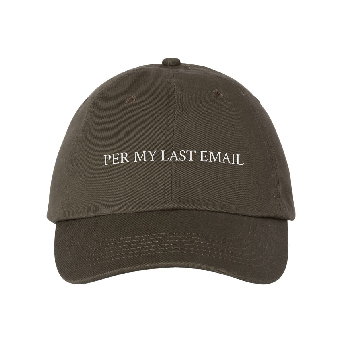 Last Email Embroidered Bio-Washed Classic Dad Hat