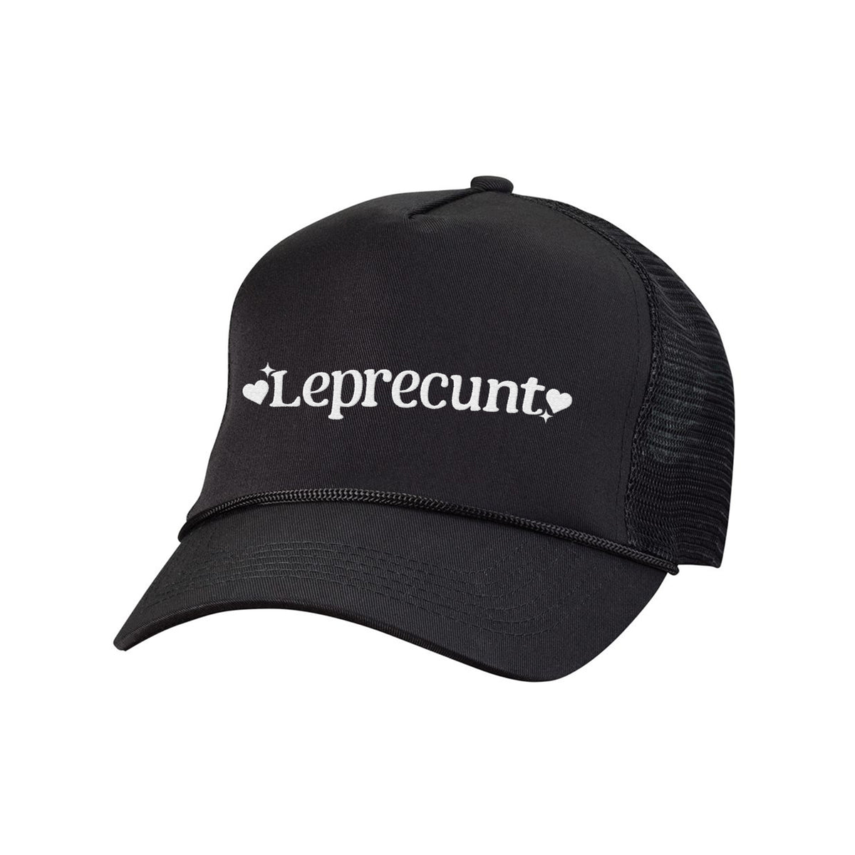 Leprecunt Embroidered Five-Panel Trucker Cap
