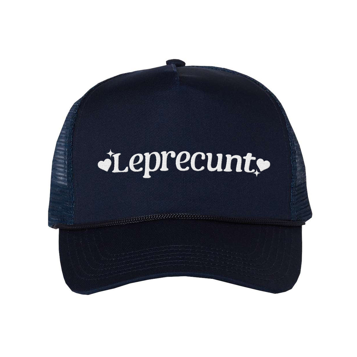 Leprecunt Embroidered Five-Panel Trucker Cap