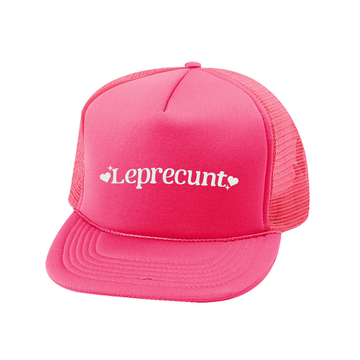 Leprecunt Embroidered Five-Panel Trucker Cap