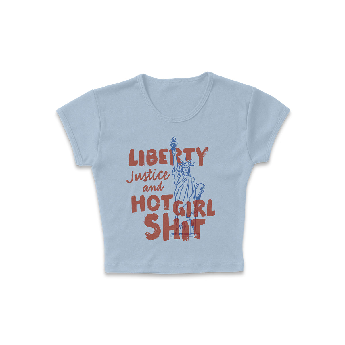 Liberty For Hot Girls Micro Rib Baby Tee