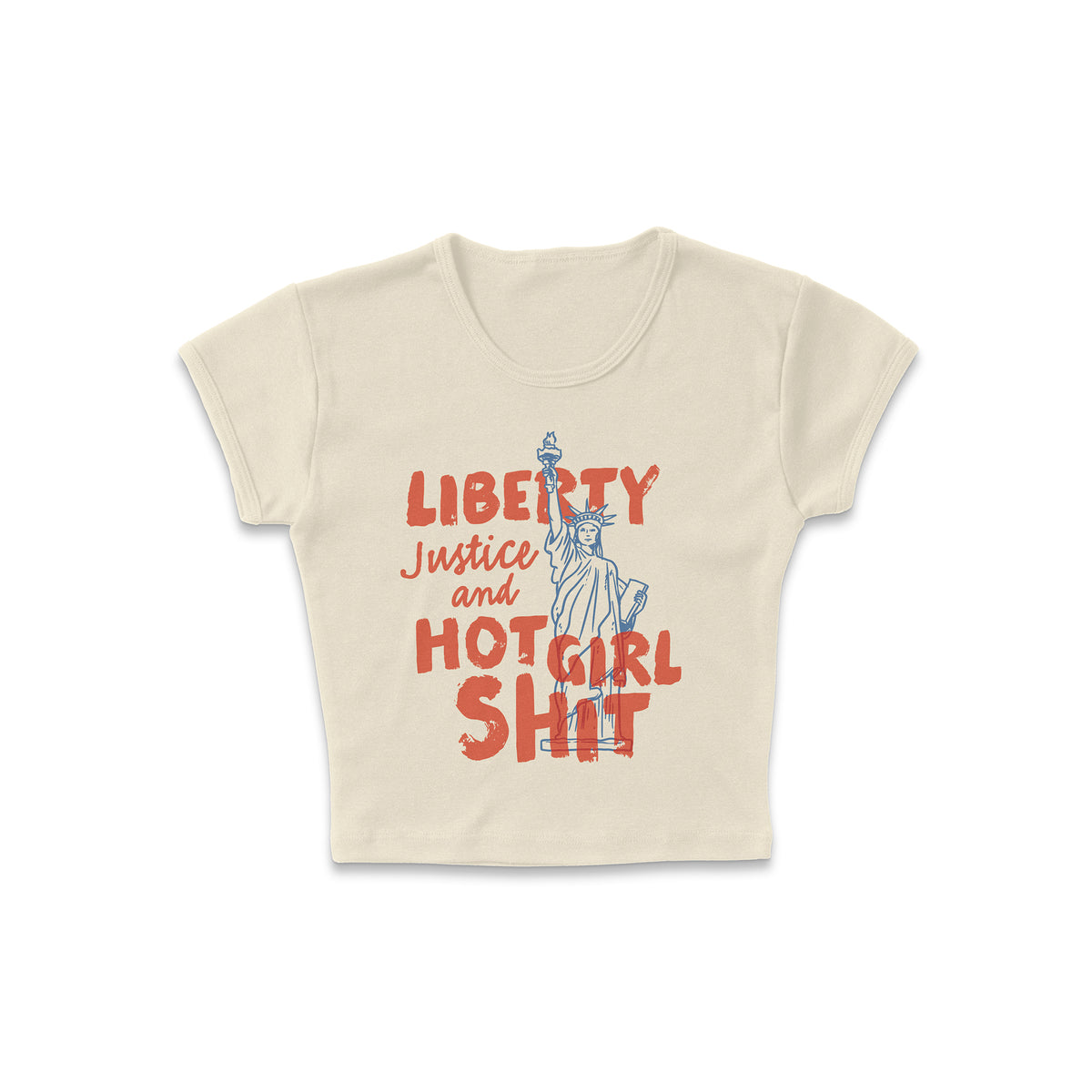 Liberty For Hot Girls Micro Rib Baby Tee