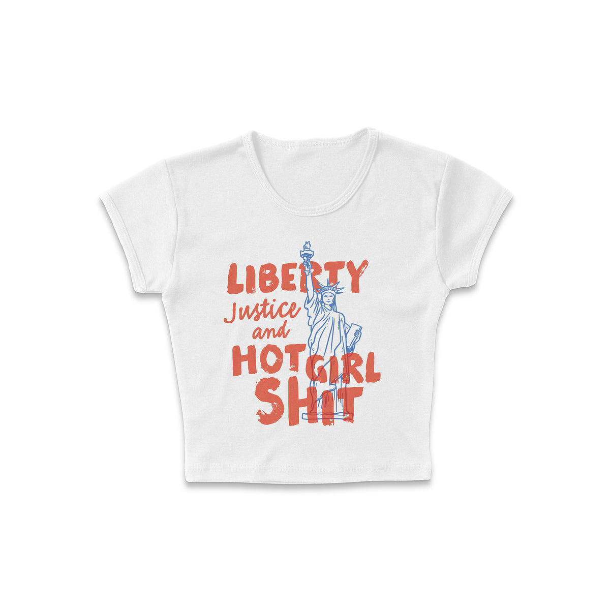 Liberty For Hot Girls Micro Rib Baby Tee